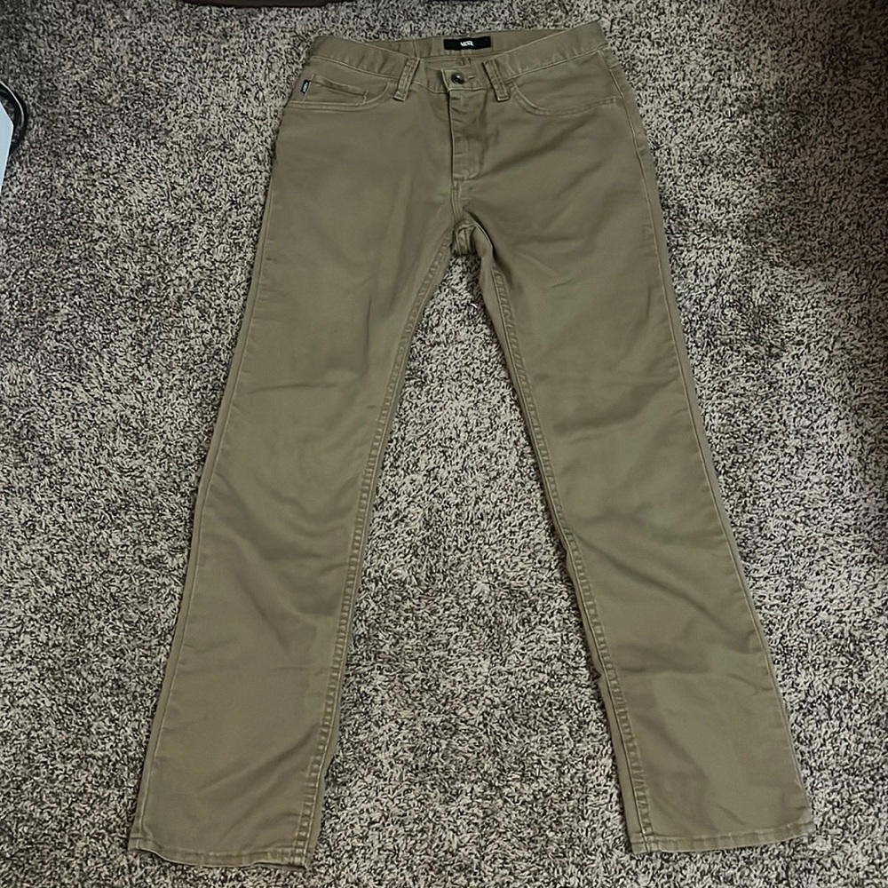 Mens 29 Khaki Vans Straight Fit Pants